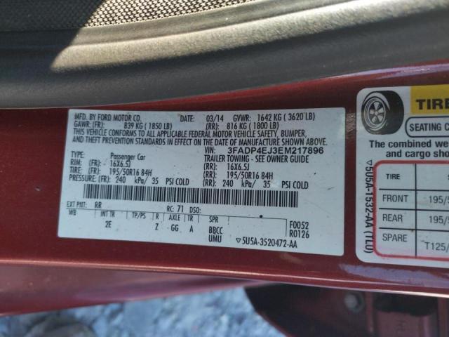 Photo 10 from auction – 2014 FORD FIESTA SE with VIN 3FADP4EJ3EM217896