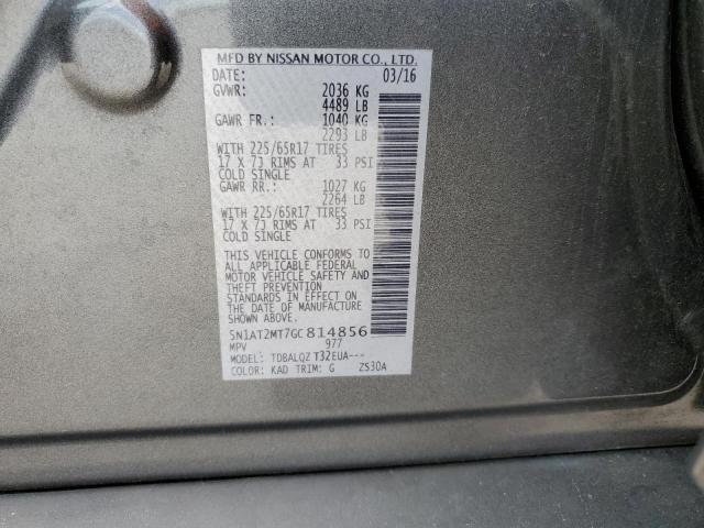 Photo 10 from auction – 2016 NISSAN ROGUE S with VIN 5N1AT2MT7GC814856