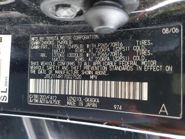 Photo 10 from auction – 2007 TOYOTA 4RUNNER SR with VIN JTEZT14R170027520