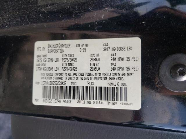 Photo 10 from auction – 2005 DODGE RAM 1500 S with VIN 1D7HA18D25S239497