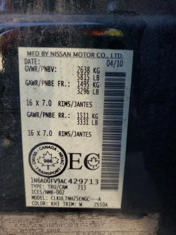 Photo 10 from auction – 2010 NISSAN FRONTIER C with VIN 1N6AD0FV9AC429713