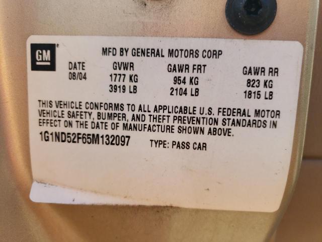 Photo 10 from auction – 2005 CHEVROLET CLASSIC with VIN 1G1ND52F65M132097