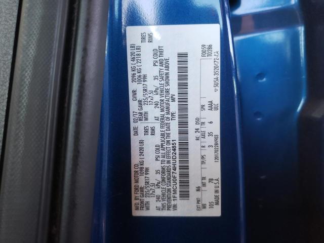 Photo 10 from auction – 2017 FORD ESCAPE S with VIN 1FMCU0F74HUD24851