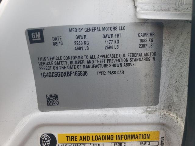 Photo 10 from auction – 2011 BUICK LACROSSE C with VIN 1G4GC5GDXBF165836