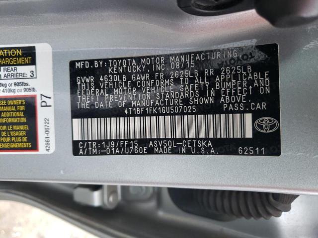 Photo 10 from auction – 2016 TOYOTA CAMRY LE with VIN 4T1BF1FK1GU507025