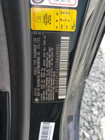 Photo 10 from auction – 2005 BMW 645 CI AUT with VIN WBAEH73435B869092