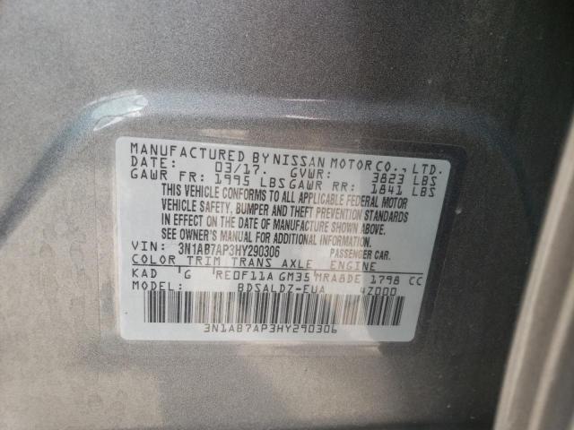 Photo 10 from auction – 2017 NISSAN SENTRA S with VIN 3N1AB7AP3HY290306