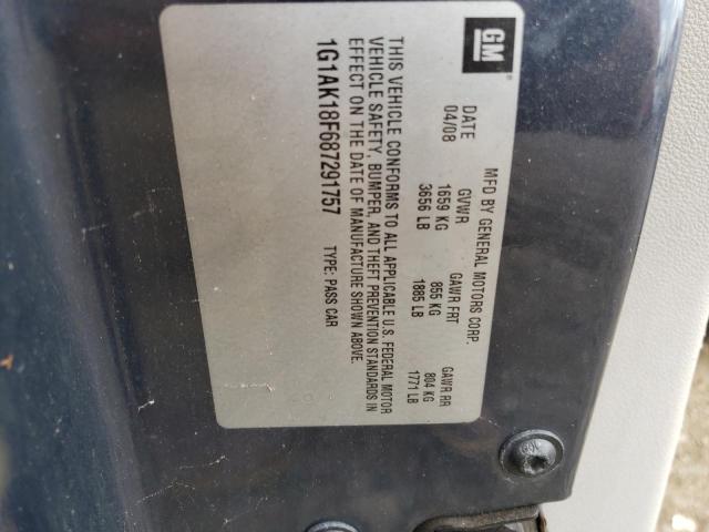 Photo 10 from auction – 2008 CHEVROLET COBALT with VIN 1G1AK18F687291757