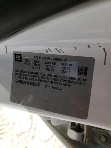 Photo 10 from auction – 2015 BUICK VERANO CON with VIN 1G4PR5SKXF4188300
