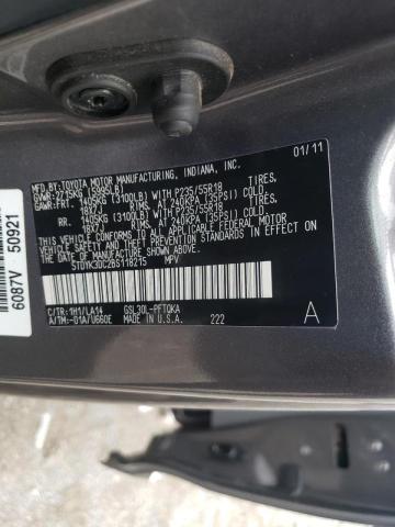 Photo 10 from auction – 2011 TOYOTA SIENNA with VIN 5TDYK3DC2BS118215