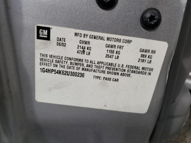Photo 10 from auction – 2002 BUICK LESABRE CU with VIN 1G4HP54K62U300236