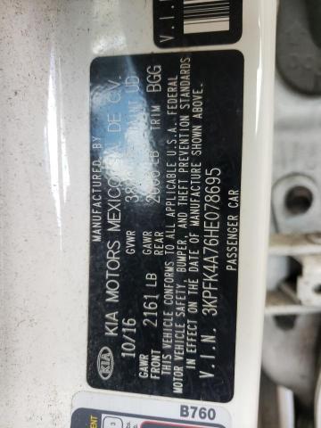 Photo 10 from auction – 2017 KIA FORTE LX with VIN 3KPFK4A76HE078695
