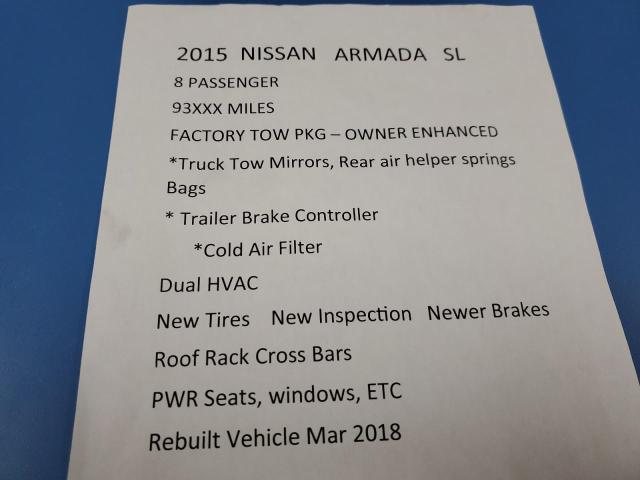 Photo 9 from auction – 2015 NISSAN ARMADA SV with VIN 5N1AA0NC8FN608019
