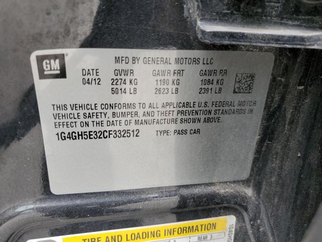 Photo 10 from auction – 2012 BUICK LACROSSE P with VIN 1G4GH5E32CF332512