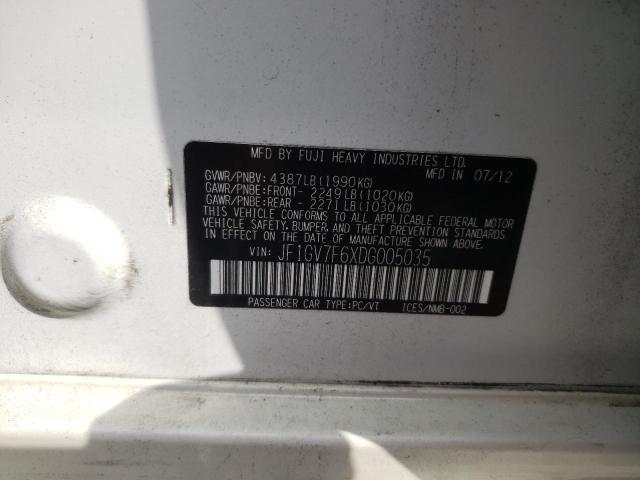 Photo 10 from auction – 2013 SUBARU IMPREZA WR with VIN JF1GV7F6XDG005035