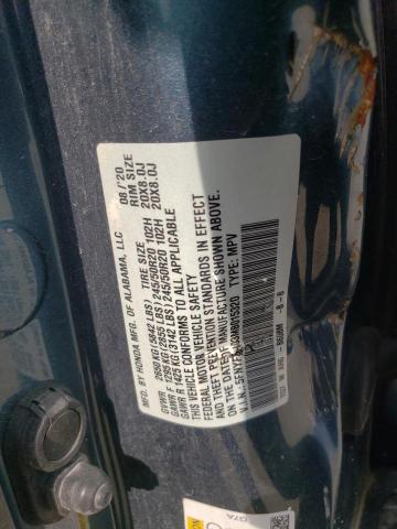 Photo 10 from auction – 2021 HONDA PILOT ELIT with VIN 5FNYF6H03MB015320