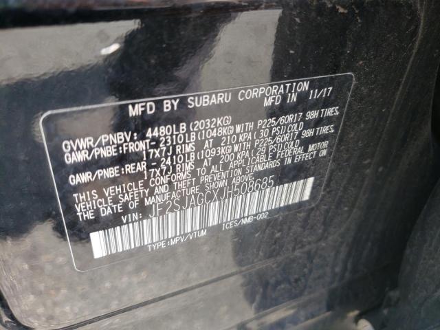 Photo 10 from auction – 2018 SUBARU FORESTER 2 with VIN JF2SJAGCXJH508685