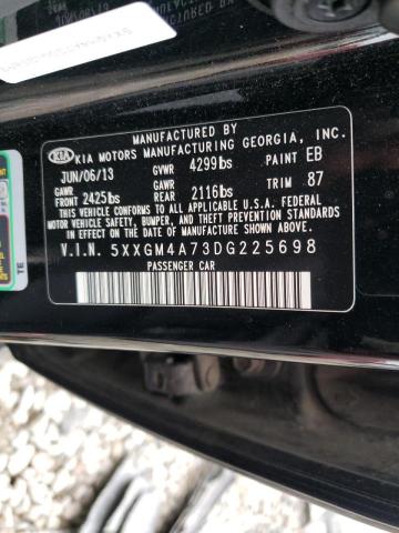 Photo 10 from auction – 2013 KIA OPTIMA LX with VIN 5XXGM4A73DG225698