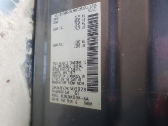 Photo 10 from auction – 2021 NISSAN MAXIMA SR with VIN 1N4AA6EV2MC505928