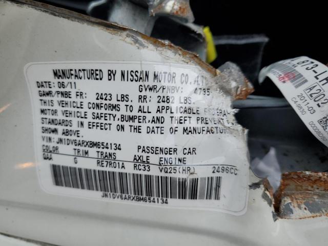 Photo 10 from auction – 2011 INFINITI G25 with VIN JN1DV6ARXBM654134