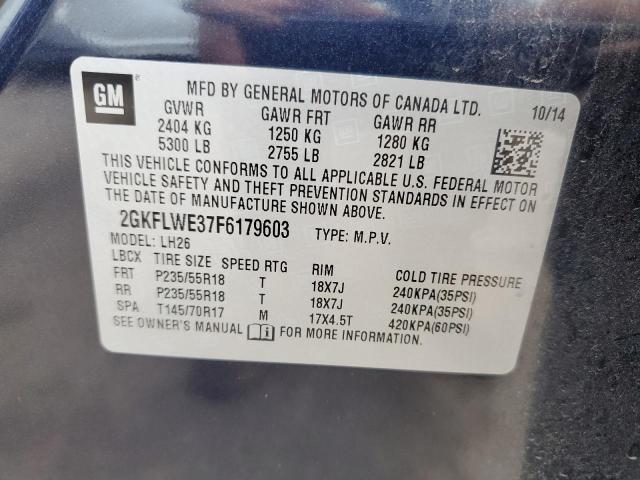 Photo 10 from auction – 2015 GMC TERRAIN SL with VIN 2GKFLWE37F6179603