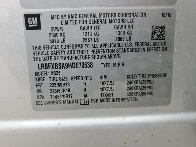 Photo 10 from auction – 2017 BUICK ENVISION E with VIN LRBFXBSA9HD070638