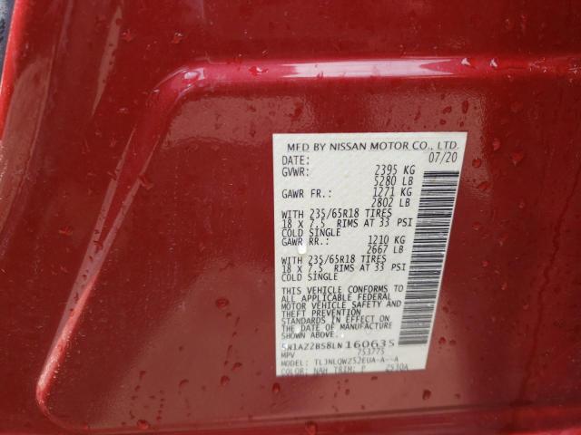 Photo 10 from auction – 2020 NISSAN MURANO SV with VIN 5N1AZ2BS8LN160635