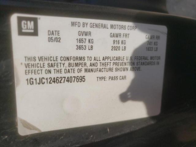 Photo 10 from auction – 2002 CHEVROLET CAVALIER with VIN 1G1JC124627407695
