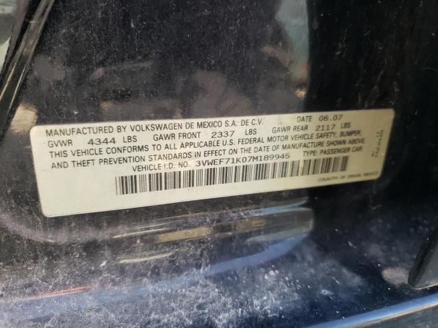 Photo 10 from auction – 2007 VOLKSWAGEN JETTA WOLF with VIN 3VWEF71K07M189945
