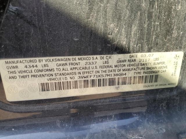 Photo 10 from auction – 2007 VOLKSWAGEN JETTA WOLF with VIN 3VWEF71K57M138084