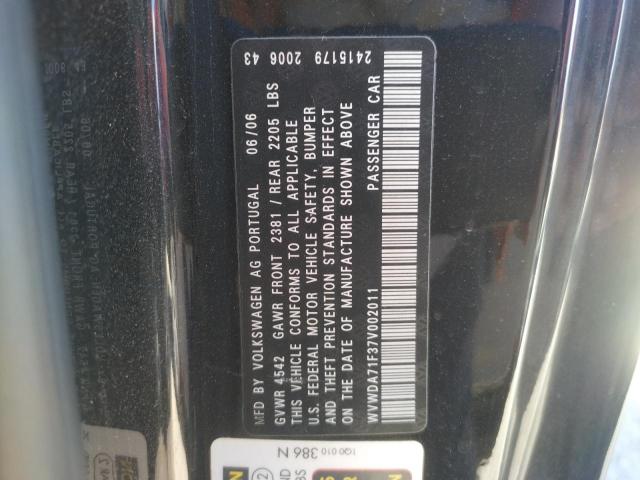 Photo 10 from auction – 2007 VOLKSWAGEN EOS 2.0T S with VIN WVWDA71F37V002011