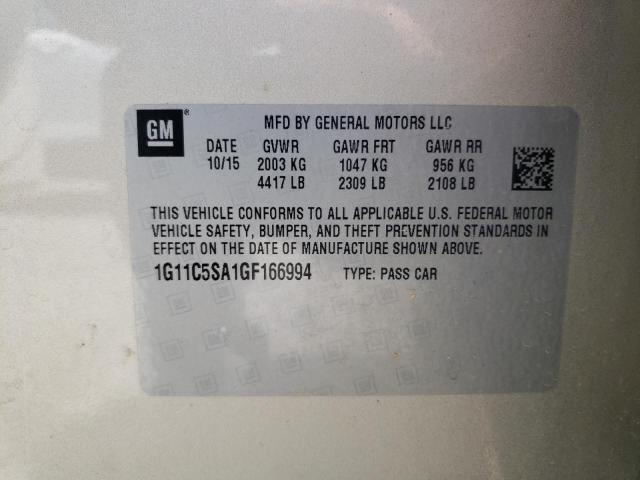 Photo 10 from auction – 2016 CHEVROLET MALIBU LIM with VIN 1G11C5SA1GF166994