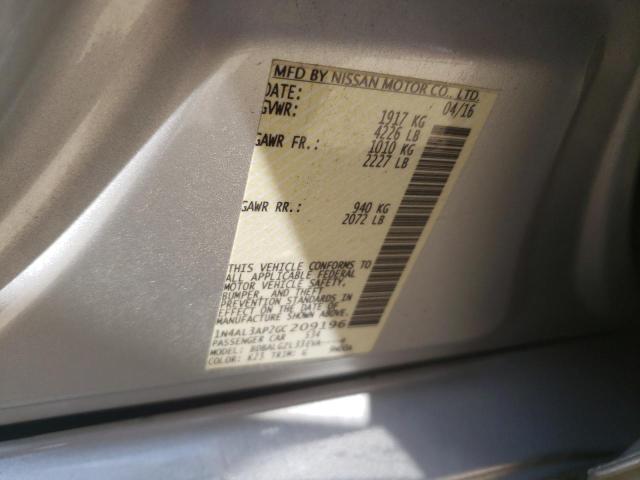 Photo 10 from auction – 2016 NISSAN ALTIMA 2.5 with VIN 1N4AL3AP2GC209196