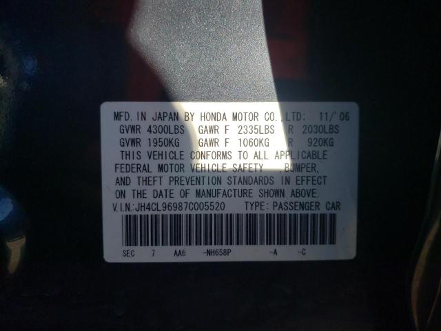 Photo 10 from auction – 2007 ACURA TSX with VIN JH4CL96987C005520