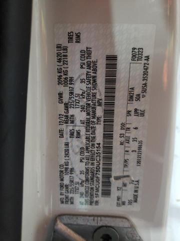 Photo 10 from auction – 2013 FORD ESCAPE S with VIN 1FMCU0F75DUC35154