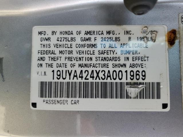 Photo 10 from auction – 2003 ACURA 3.2CL with VIN 19UYA424X3A001969