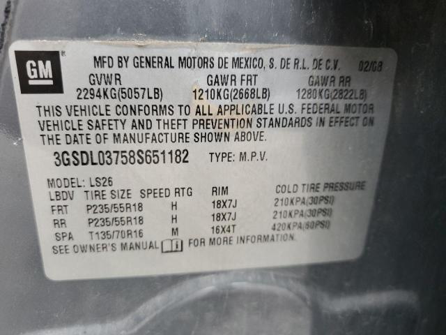 Photo 10 from auction – 2008 SATURN VUE REDLIN with VIN 3GSDL03758S651182