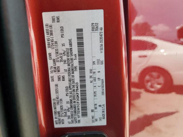 Photo 10 from auction – 2016 FORD F150 SUPER with VIN 1FTEW1CF3GKF76433
