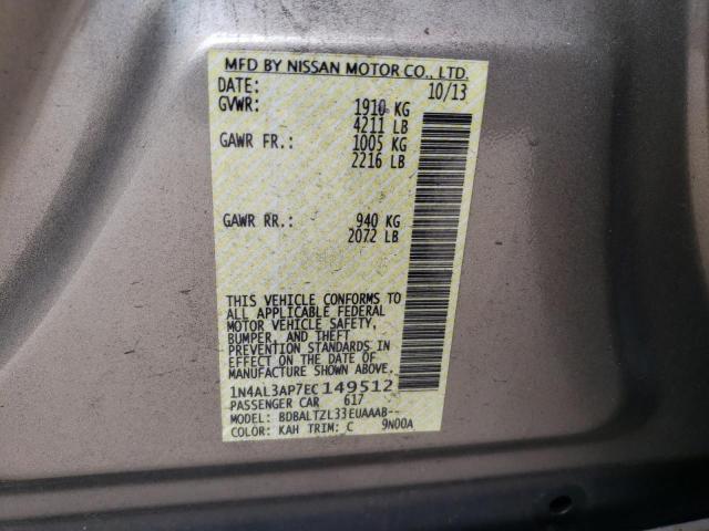 Photo 10 from auction – 2014 NISSAN ALTIMA 2.5 with VIN 1N4AL3AP7EC149512