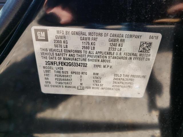 Photo 10 from auction – 2016 CHEVROLET EQUINOX LT with VIN 2GNFLFEK2G6334702