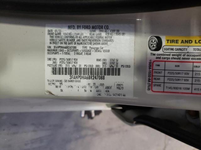 Photo 10 from auction – 2011 FORD FUSION SE with VIN 3FAHP0HA6BR247088