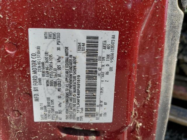 Photo 10 from auction – 2011 FORD RANGER SUP with VIN 1FTLR4FE4BPA91619