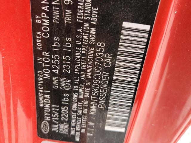 Photo 10 from auction – 2012 HYUNDAI GENESIS CO with VIN KMHHT6KD9CU070358