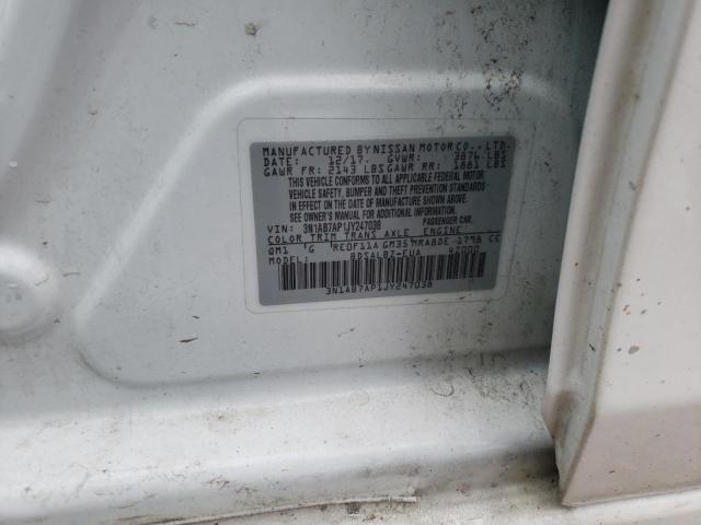 Photo 10 from auction – 2018 NISSAN SENTRA S with VIN 3N1AB7AP1JY247038