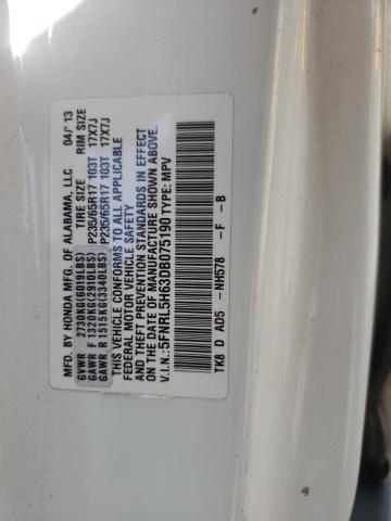 Photo 10 from auction – 2013 HONDA ODYSSEY EX with VIN 5FNRL5H63DB075190