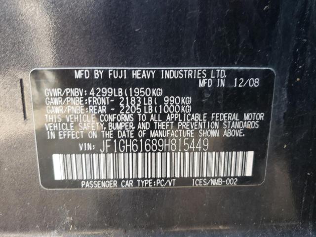 صورة رقم 10 من المزاد - 2009 SUBARU IMPREZA 2. مع VIN JF1GH61689H815449
