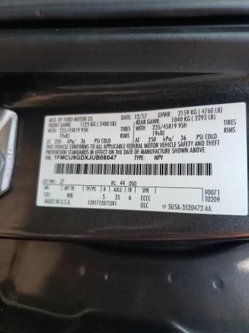 Photo 10 from auction – 2018 FORD ESCAPE SE with VIN 1FMCU9GDXJUB08047