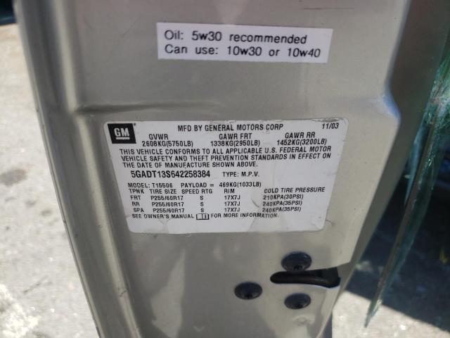 Foto 10 de la subasta – 2004 BUICK RAINIER CX con VIN 5GADT13S642258384