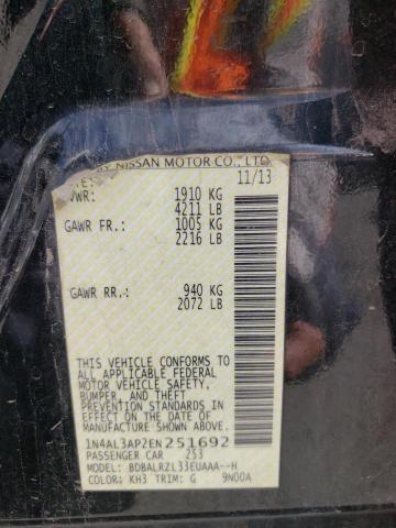 Photo 10 from auction – 2014 NISSAN ALTIMA 2.5 with VIN 1N4AL3AP2EN251692