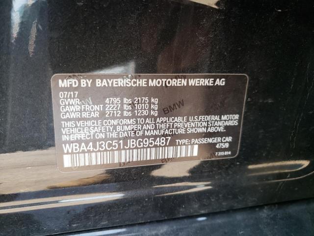 Photo 10 from auction – 2018 BMW 430XI GRAN with VIN WBA4J3C51JBG95487